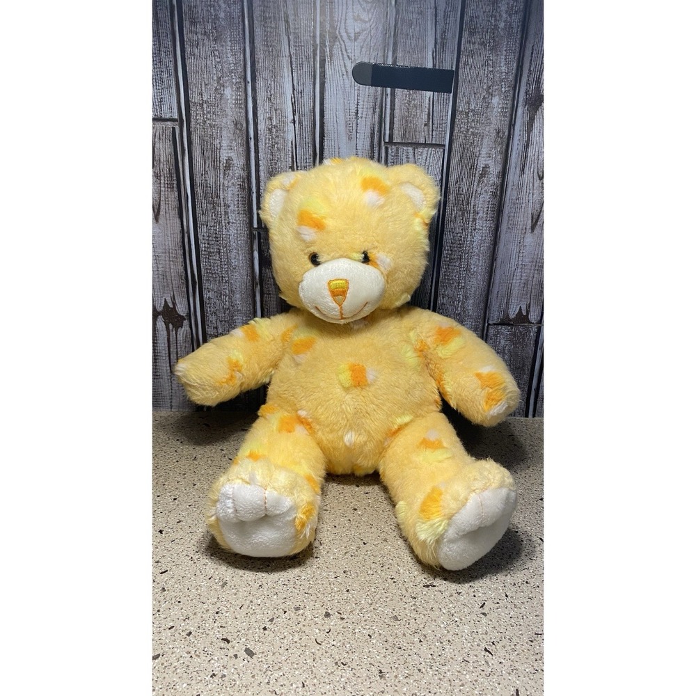 Build a Bear Orange Candy Corn Bear 16" Plush Stuffed Animal Halloween BAB